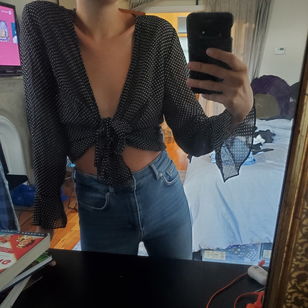 90s Sheer Wrap Top